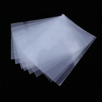 прозрачна папка за документи с L-образен тип, пластмасова папка за копиране, сигурен проект, карманное писмо САЩ, размер A4, прозрачен цвят