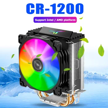 Процесора Охладител Jonsbo CR1200 с 2 топлинна тръби Кула RGB Rainbow 90 мм Вентилатора за охлаждане на Радиатора