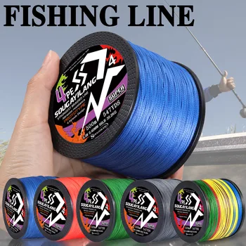 Ракита риболов линия Sougayilang 4X 100/300/500 м, 5 Цвята, риболов линия с Максимално Съпротивление 66 Килограма, Многофиламентная Полиетиленово риболов линия за Морски Риболов в Солена Вода