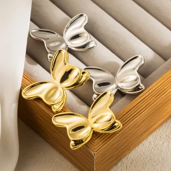 Реколта метални обеци-пеперуди Дамски Елегантни Луксозни Медни обеци-карамфил за жени Ежедневни декориране на Подаръчни Аксесоари