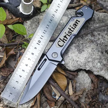 Сгъваем многофункционален нож с дръжка висока твърдост G10, нож за самозащита на открито, джобен нож