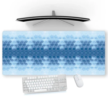 Синя Подложка за клавиатура, Подложка за маса Голяма Подложка за мишка Аксесоари за работния плот Gamer Мишка Xxl Подложки за мишки 800 400 900 Потребителски Компютърни Игри