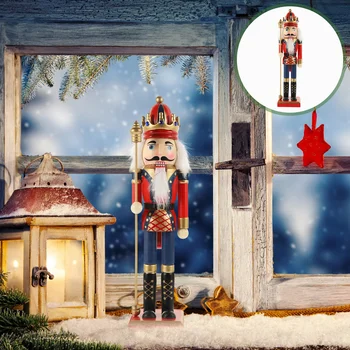 Статуетка на Коледните щелкунчика Украса на масата за хранене Коледни Дървена лешникотрошачка
