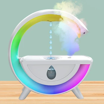Творчески апарат за ароматерапия, Антигравитационный дифузор с капки вода, лека нощ G-тип RGB, домашен лещи мъгла за офис, спални