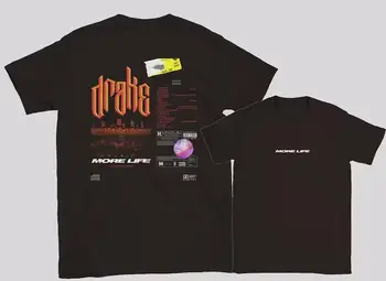 Тениска в стила на обложката на албума More Life, вдъхновена от ДРЕЙКОМ, черен цвят