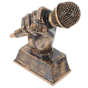 Трофеи микрофон на Сребърна Награда на Певицата Благодарственный Подарък Танц трофей Трофей микрофон Награда за пеене Трофей от Състезание по караоке