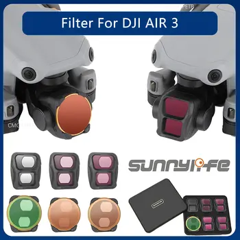 Филтри Sunnylife за DJI AIR 3-ND Filter UV/CPL/ND8/16/издаде лицензия за същата дейност Камера Оптично Стъкло на Обектива на Набор от Филтри-Поляризатори аксесоар