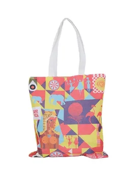 Холщовая чанта, клатч, подарък цветен печат, рекламна чанта, студентски памучен чанта, пазарска чанта на едно рамо